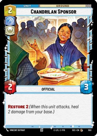 Chandrilan Sponsor (553) (Foil) (553) [Secrets of Power] - Fantasy Flight Games - Card Brawlers | Quebec | Canada |
