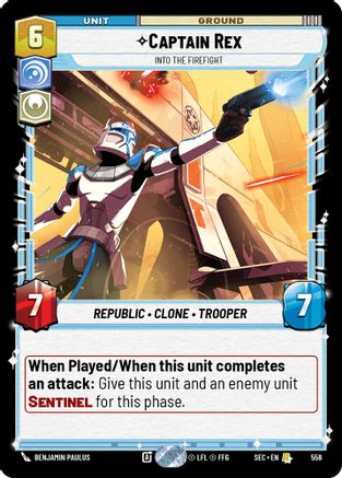 Captain Rex - Into the Firefight (Foil) (558) (558) [Secrets of Power] - Fantasy Flight Games - Card Brawlers | Quebec | Canada |
