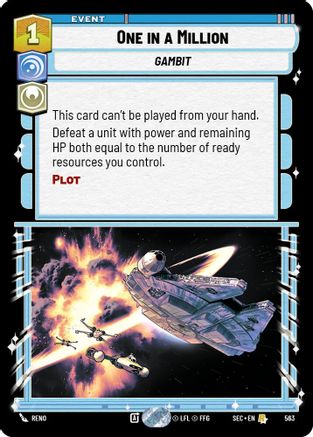 One in a Million (563) (Foil) (563) [Secrets of Power] - Fantasy Flight Games - Card Brawlers | Quebec | Canada |