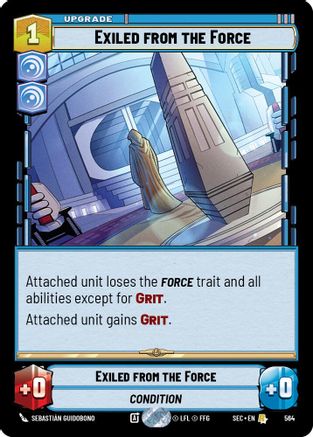 Exiled from the Force (564) (Foil) (564) [Secrets of Power] - Fantasy Flight Games - Card Brawlers | Quebec | Canada |