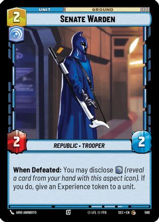 Senate Warden (569) (Foil) (569) [Secrets of Power] - Fantasy Flight Games - Card Brawlers | Quebec | Canada |