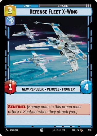 Defense Fleet X-Wing (570) (Foil) (570) [Secrets of Power] - Fantasy Flight Games - Card Brawlers | Quebec | Canada |