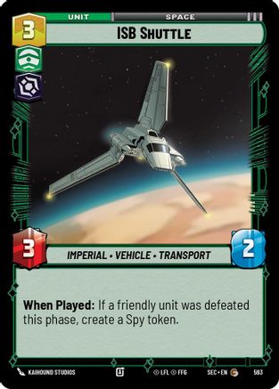 ISB Shuttle (593) (Foil) (593) [Secrets of Power] - Fantasy Flight Games - Card Brawlers | Quebec | Canada |
