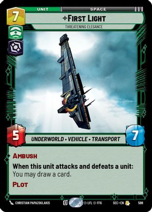 First Light - Threatening Elegance (Foil) (598) (598) [Secrets of Power] - Fantasy Flight Games - Card Brawlers | Quebec | Canada |