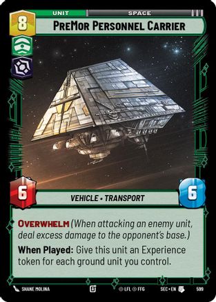 PreMor Personnel Carrier (599) (Foil) (599) [Secrets of Power] - Fantasy Flight Games - Card Brawlers | Quebec | Canada |