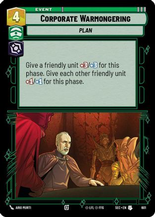 Corporate Warmongering (601) (Foil) (601) [Secrets of Power] - Fantasy Flight Games - Card Brawlers | Quebec | Canada |