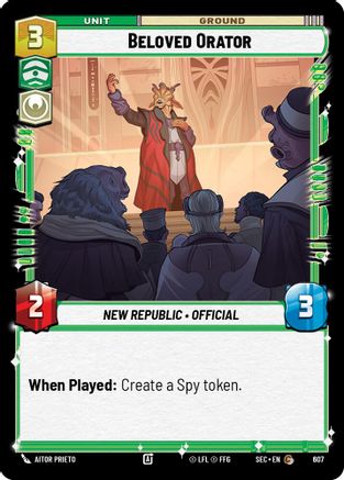 Beloved Orator (607) (Foil) (607) [Secrets of Power] - Fantasy Flight Games - Card Brawlers | Quebec | Canada |