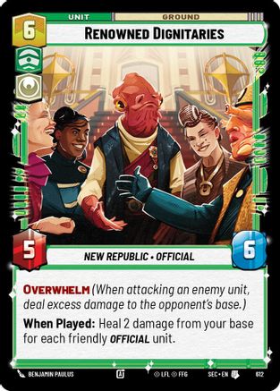 Renowned Dignitaries (612) (Foil) (612) [Secrets of Power] - Fantasy Flight Games - Card Brawlers | Quebec | Canada |