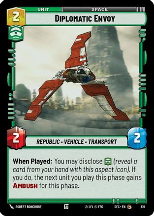 Diplomatic Envoy (619) (Foil) (619) [Secrets of Power] - Fantasy Flight Games - Card Brawlers | Quebec | Canada |