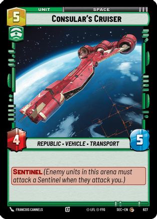 Consular's Cruiser (627) (Foil) (627) [Secrets of Power] - Fantasy Flight Games - Card Brawlers | Quebec | Canada |