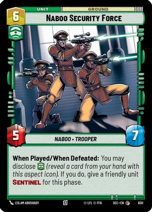 Naboo Security Force (630) (Foil) (630) [Secrets of Power] - Fantasy Flight Games - Card Brawlers | Quebec | Canada |