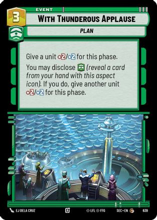 With Thunderous Applause (639) (Foil) (639) [Secrets of Power] - Fantasy Flight Games - Card Brawlers | Quebec | Canada |