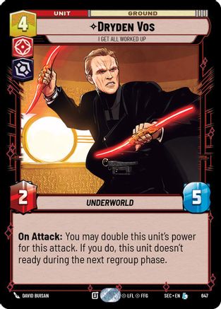 Dryden Vos - I Get All Worked Up (Foil) (647) (647) [Secrets of Power] - Fantasy Flight Games - Card Brawlers | Quebec | Canada |