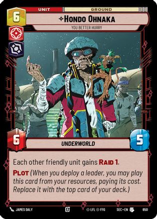 Hondo Ohnaka - You Better Hurry (Foil) (650) (650) [Secrets of Power] - Fantasy Flight Games - Card Brawlers | Quebec | Canada |