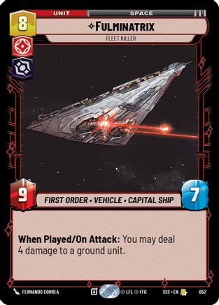 Fulminatrix - Fleet Killer (Foil) (652) (652) [Secrets of Power] - Fantasy Flight Games - Card Brawlers | Quebec | Canada |