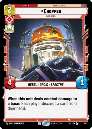 Chopper (657) - War Hero (Foil) (657) [Secrets of Power] - Fantasy Flight Games - Card Brawlers | Quebec | Canada |