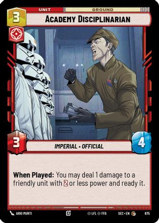 Academy Disciplinarian (675) (Foil) (675) [Secrets of Power] - Fantasy Flight Games - Card Brawlers | Quebec | Canada |