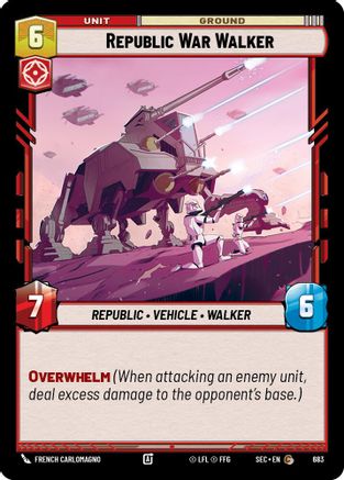 Republic War Walker (683) (Foil) (683) [Secrets of Power] - Fantasy Flight Games - Card Brawlers | Quebec | Canada |
