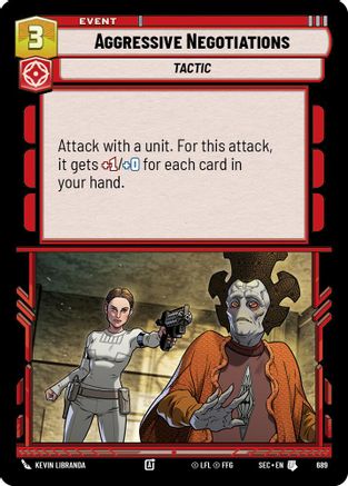 Aggressive Negotiations (689) (Foil) (689) [Secrets of Power] - Fantasy Flight Games - Card Brawlers | Quebec | Canada |