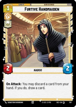 Furtive Handmaiden (707) (Foil) (707) [Secrets of Power] - Fantasy Flight Games - Card Brawlers | Quebec | Canada |