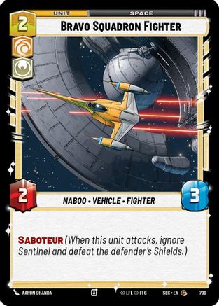 Bravo Squadron Fighter (709) (Foil) (709) [Secrets of Power] - Fantasy Flight Games - Card Brawlers | Quebec | Canada |