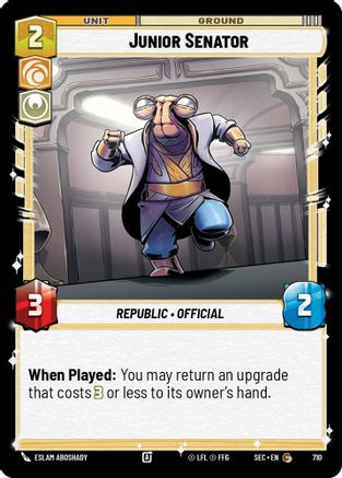Junior Senator (710) (Foil) (710) [Secrets of Power] - Fantasy Flight Games - Card Brawlers | Quebec | Canada |