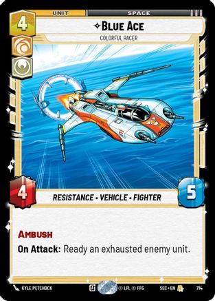 Blue Ace - Colorful Racer (Foil) (714) (714) [Secrets of Power] - Fantasy Flight Games - Card Brawlers | Quebec | Canada |