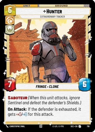 Hunter - Extraordinary Tracker (Foil) (718) (718) [Secrets of Power] - Fantasy Flight Games - Card Brawlers | Quebec | Canada |