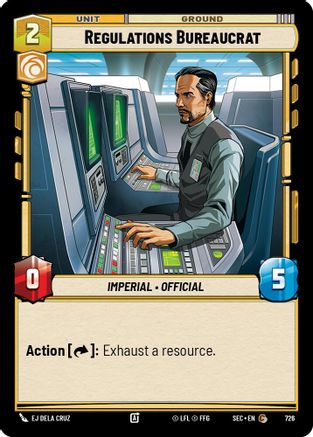 Regulations Bureaucrat (726) (Foil) (726) [Secrets of Power] - Fantasy Flight Games - Card Brawlers | Quebec | Canada |