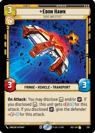 Ebon Hawk - Cause and Effect (Foil) (729) (729) [Secrets of Power] - Fantasy Flight Games - Card Brawlers | Quebec | Canada |