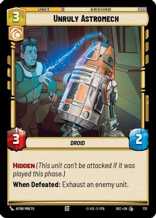 Unruly Astromech (731) (Foil) (731) [Secrets of Power] - Fantasy Flight Games - Card Brawlers | Quebec | Canada |