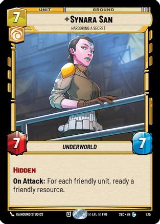 Synara San - Harboring a Secret (Foil) (735) (735) [Secrets of Power] - Fantasy Flight Games - Card Brawlers | Quebec | Canada |