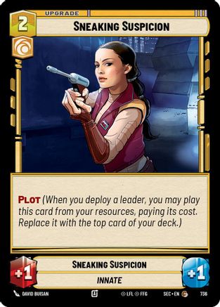 Sneaking Suspicion (736) (Foil) (736) [Secrets of Power] - Fantasy Flight Games - Card Brawlers | Quebec | Canada |