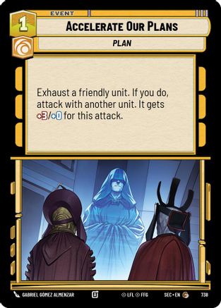 Accelerate Our Plans (738) (Foil) (738) [Secrets of Power] - Fantasy Flight Games - Card Brawlers | Quebec | Canada |