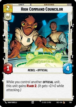 High Command Councilor (759) (Foil) (759) [Secrets of Power] - Fantasy Flight Games - Card Brawlers | Quebec | Canada |
