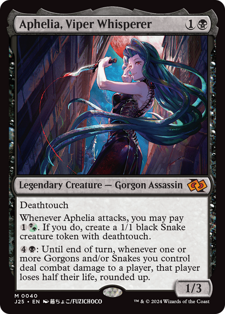 Aphelia, Viper Whisperer (Anime) [Foundations Jumpstart] - Magic: The Gathering - Card Brawlers | Quebec | Canada |