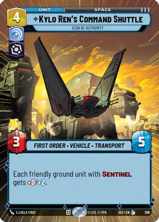 Kylo Ren's Command Shuttle - Icon of Authority (Hyperspace) (296) (296) [Secrets of Power] - Fantasy Flight Games - Card Brawlers | Quebec | Canada |