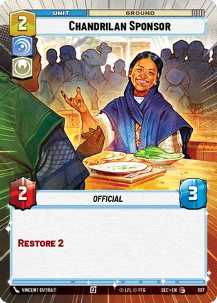 Chandrilan Sponsor (307) (Hyperspace) (307) [Secrets of Power] - Fantasy Flight Games - Card Brawlers | Quebec | Canada |