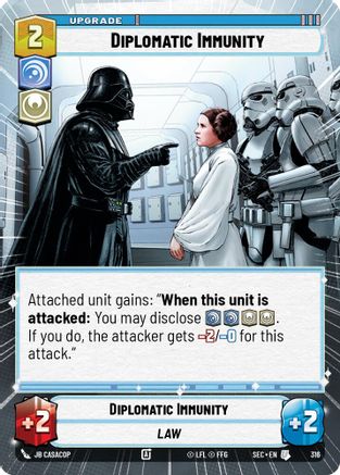 Diplomatic Immunity (316) (Hyperspace) (316) [Secrets of Power] - Fantasy Flight Games - Card Brawlers | Quebec | Canada |