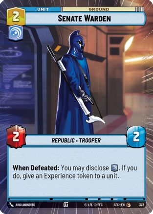 Senate Warden (323) (Hyperspace) (323) [Secrets of Power] - Fantasy Flight Games - Card Brawlers | Quebec | Canada |