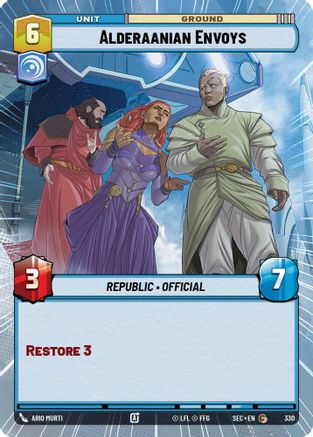 Alderaanian Envoys (330) (Hyperspace) (330) [Secrets of Power] - Fantasy Flight Games - Card Brawlers | Quebec | Canada |