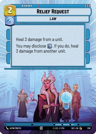 Relief Request (338) (Hyperspace) (338) [Secrets of Power] - Fantasy Flight Games - Card Brawlers | Quebec | Canada |
