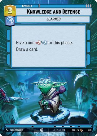 Knowledge and Defense (339) (Hyperspace) (339) [Secrets of Power] - Fantasy Flight Games - Card Brawlers | Quebec | Canada |