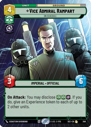 Vice Admiral Rampart - On Schedule (Hyperspace) (349) (349) [Secrets of Power] - Fantasy Flight Games - Card Brawlers | Quebec | Canada |