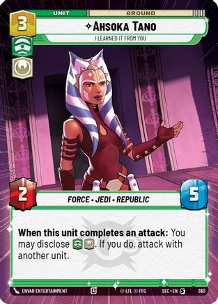 Ahsoka Tano - I Learned It from You (Hyperspace) (360) (360) [Secrets of Power] - Fantasy Flight Games - Card Brawlers | Quebec | Canada |