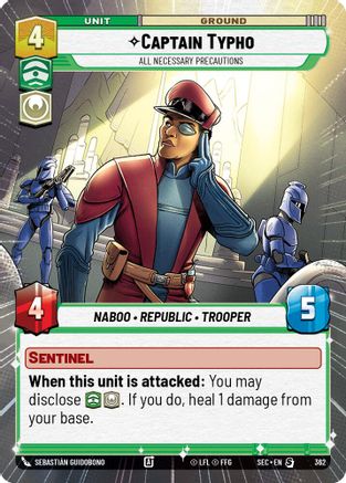 Captain Typho - All Necessary Precautions (Hyperspace) (362) (362) [Secrets of Power] - Fantasy Flight Games - Card Brawlers | Quebec | Canada |