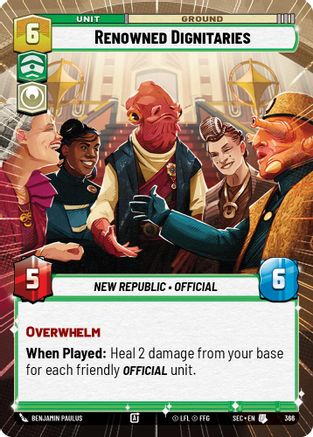 Renowned Dignitaries (366) (Hyperspace) (366) [Secrets of Power] - Fantasy Flight Games - Card Brawlers | Quebec | Canada |