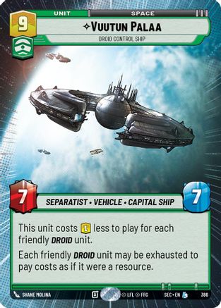 Vuutun Palaa - Droid Control Ship (Hyperspace) (386) (386) [Secrets of Power] - Fantasy Flight Games - Card Brawlers | Quebec | Canada |