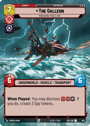 The Galleon - Marauding Pirate Ship (Hyperspace) (405) (405) [Secrets of Power] - Fantasy Flight Games - Card Brawlers | Quebec | Canada |