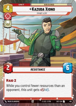 Kazuda Xiono - I'm Not A Spy (Hyperspace) (415) (415) [Secrets of Power] - Fantasy Flight Games - Card Brawlers | Quebec | Canada |